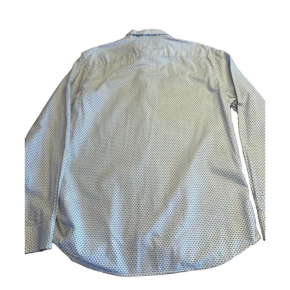 Banana Republic Men’s Large Button Down Shirt Slim Fit Office Work Crisp Blue